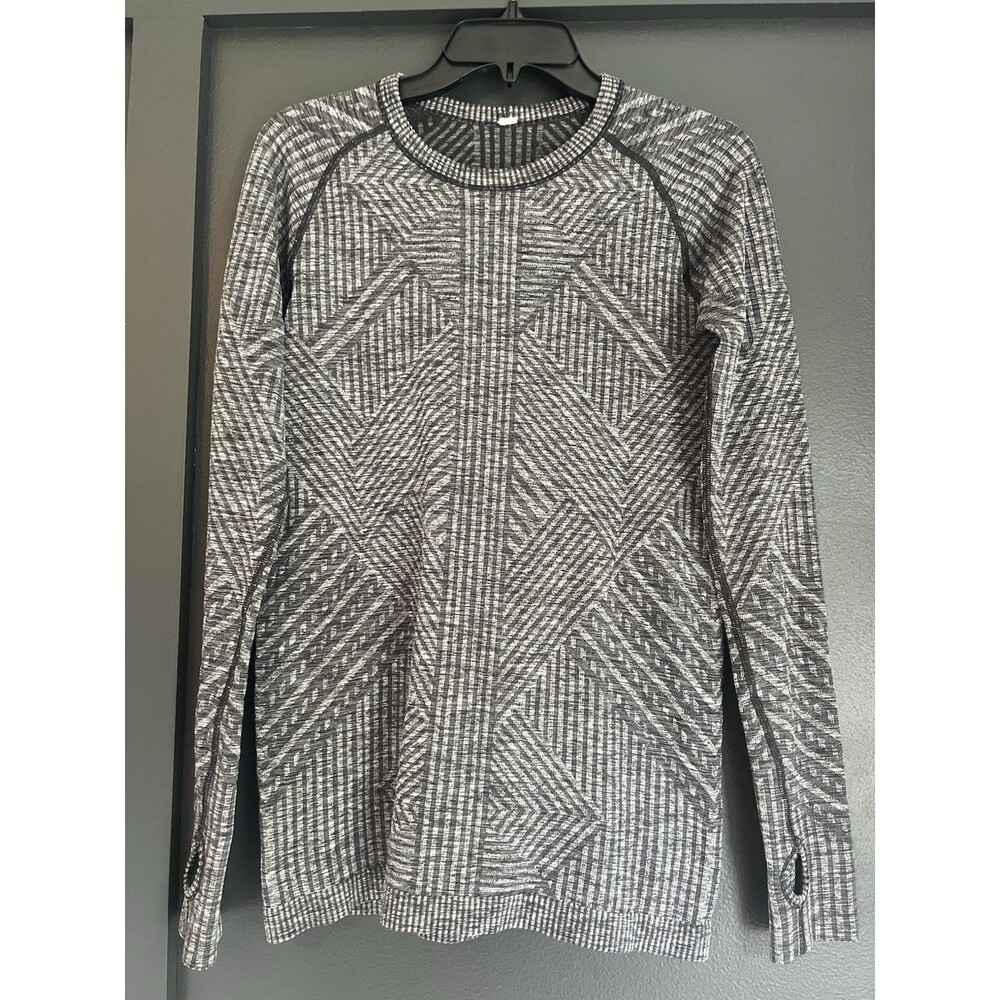 Lululemon Women's Swiftly Tech Long Sleeve Shirt Size 6, Dark Gray Heathered